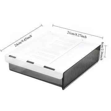 tiroir invisible transparent moderne adhésif rangement réutilisable plastique ridges