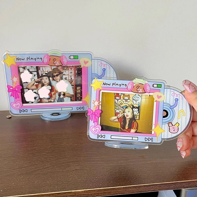 cadre photo transparent kpop coeurs papillons now playing angel puppy mignon rétro