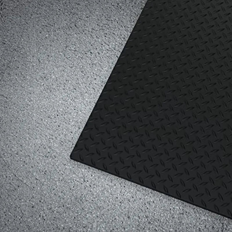 tapis sol noir diamanté industriel imperméable antidérapant garage extérieur bain voiture