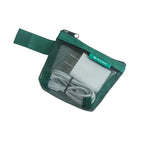 sac main vert maille moderne fermeture eclaire rangement chargeur cable boite données