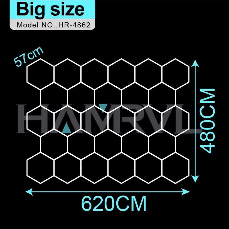 tube led blanc hexagonal moderne adhésif flux lumineux 2000 82000 121v 240v