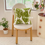 coussin carré moderne motif feuilles tropicales brodé polyester 45x45cm décoration maison voiture