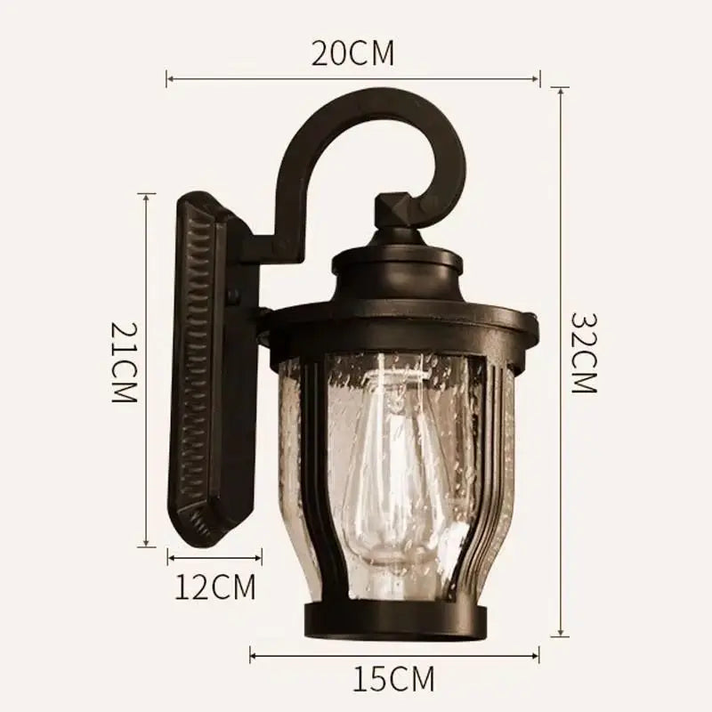 lampe murale noire transparente classique fixations industrielle led 220v e27 3ans garantie