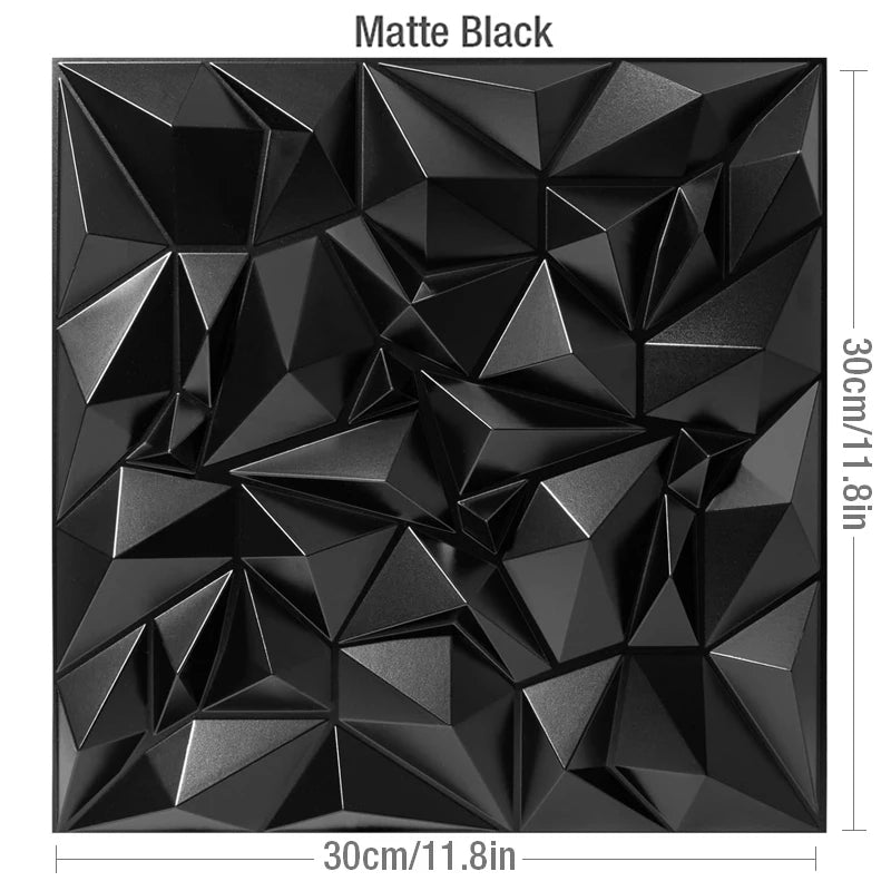 panneau décoratif 3d moderne triangles géométriques blanc adhésif opacité plastique