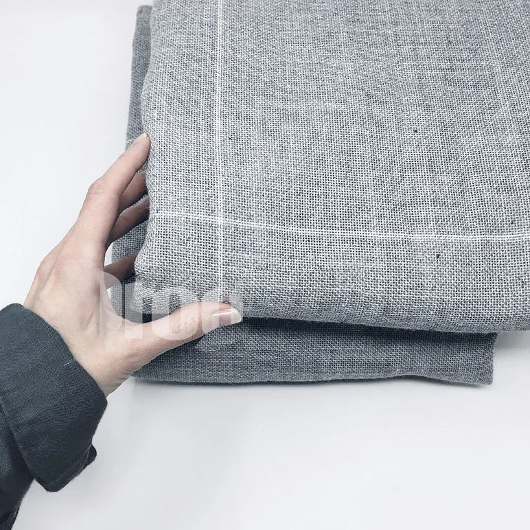 tissu gris clair rayures horizontales haute absorption résistant tissu filet tufting bricolage texturé coton
