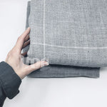 tissu gris clair rayures horizontales haute absorption résistant tissu filet tufting bricolage texturé coton