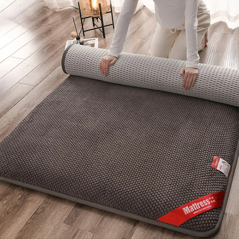 matelas pliable épais matelassé gris texture moderne automne hiver polyester