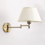 lampe murale or beige abat jour plissé classique éclairage chambre salon vintage led fixée
