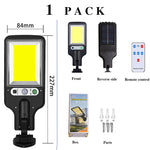 lumière solaire rue moderne noire ip65 led éclairage extérieur détecteur mouvement télécommande clips