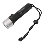 lampe torche sous marine vert fluo argent imprimée plongeur moderne pratique cordon serrure piles
