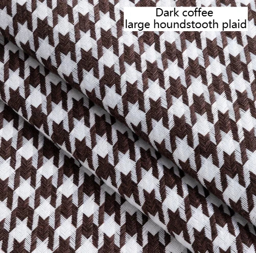 tissu houndstooth orange gris bleu marine vert noir blanc classique résistant couture 100x150cm