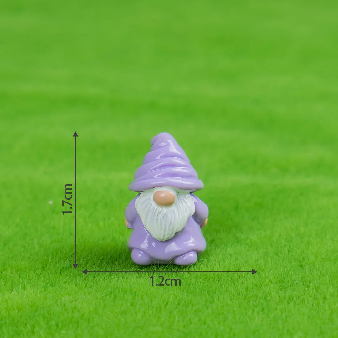 figurines naines miniatures résine bleu rouge jaune violet rose vert classiques 100 pièces
