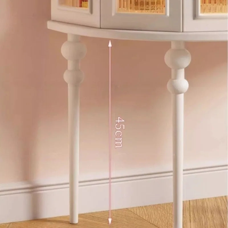 armoire salon vintage porte vitrée transparente rétro bois chaleureux étagère