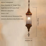 lampe suspendue vintage bronze rouge maille métallique chaîne restaurant chambre couloir motifs géométriques