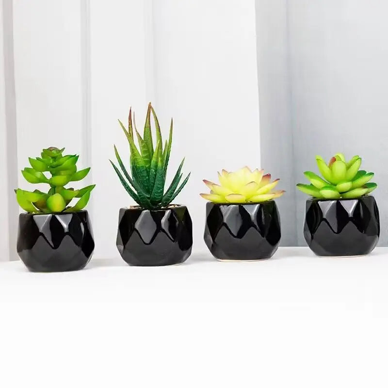 plantes artificielles bonsaï vertes modernes pot poterie décoration intérieure extérieure jardin
