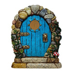 porte miniature artisanale résine couleurs rose bleu rouge motifs floraux trèfle celtique décoratif extérieur