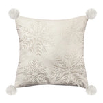 housses coussin noël arbre flocon doré blanc decoration maison car sofa 45x45cm handwash confort
