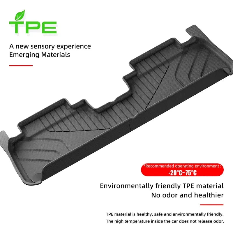 tapis sol voiture noir rayures horizontales moderne facile nettoyer toutes saisons imperméable