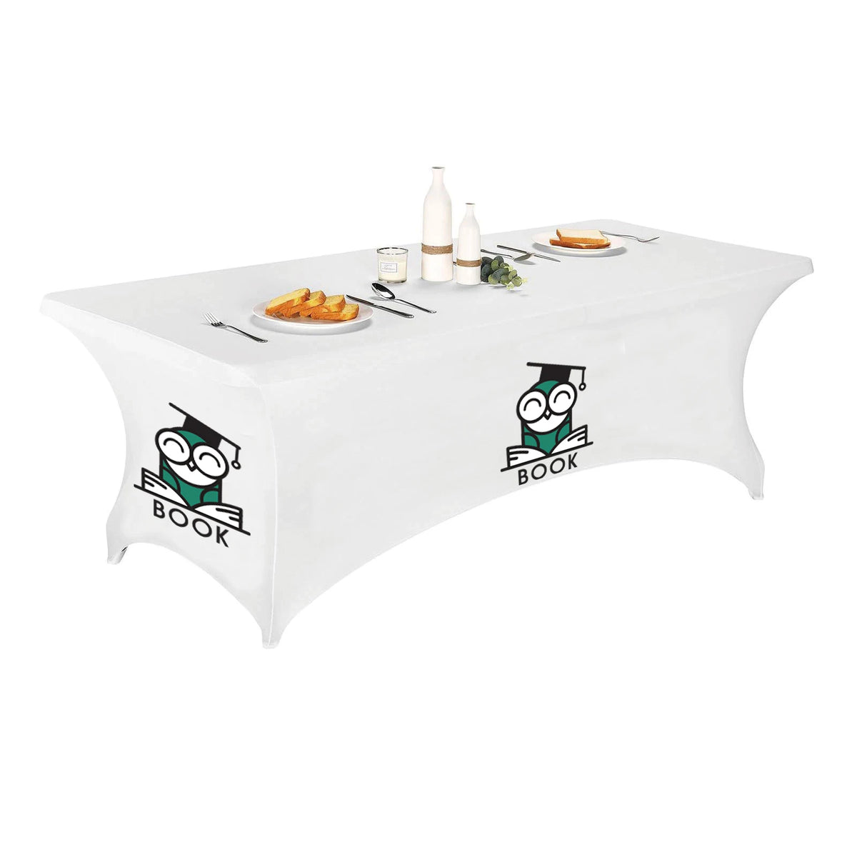 housses table graphiques moderne noir blanc réutilisables 4ft 6ft 8ft
