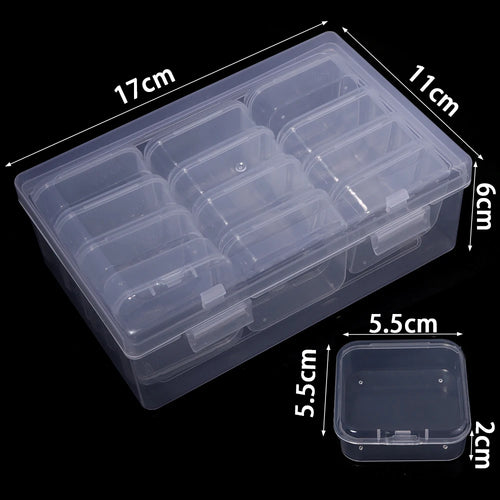boîtes rangement bijoux transparentes pratique modernes poignées petites boîtes carrées anneaux boucles doreilles multifonctionnelles