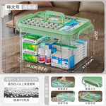 boîte rangement médicaments transparente étanche réutilisable urgence compartiments poignée moderne