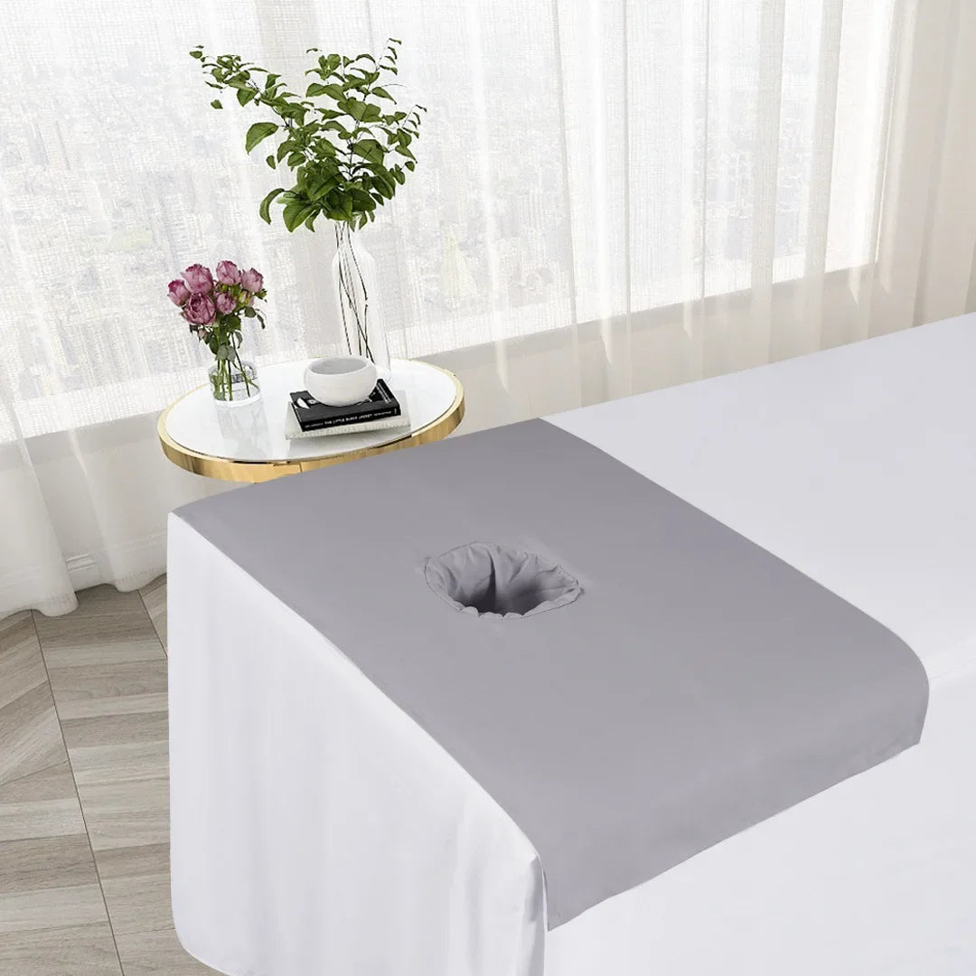 serviettes table unies modernes coton polyester blanc gris clair rose pâle vert pastel opaques