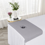 serviettes table unies modernes coton polyester blanc gris clair rose pâle vert pastel opaques
