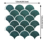 carreaux muraux adhésifs 3d résistants l'eau vert foncé gris rose poisson moderne décoratifrollable