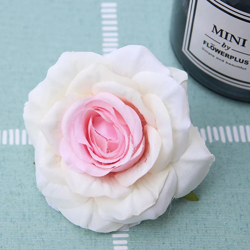 décoration intérieure fleurs artificielles roses soie réaliste blanc rose jaune valentin mariage anniversaire