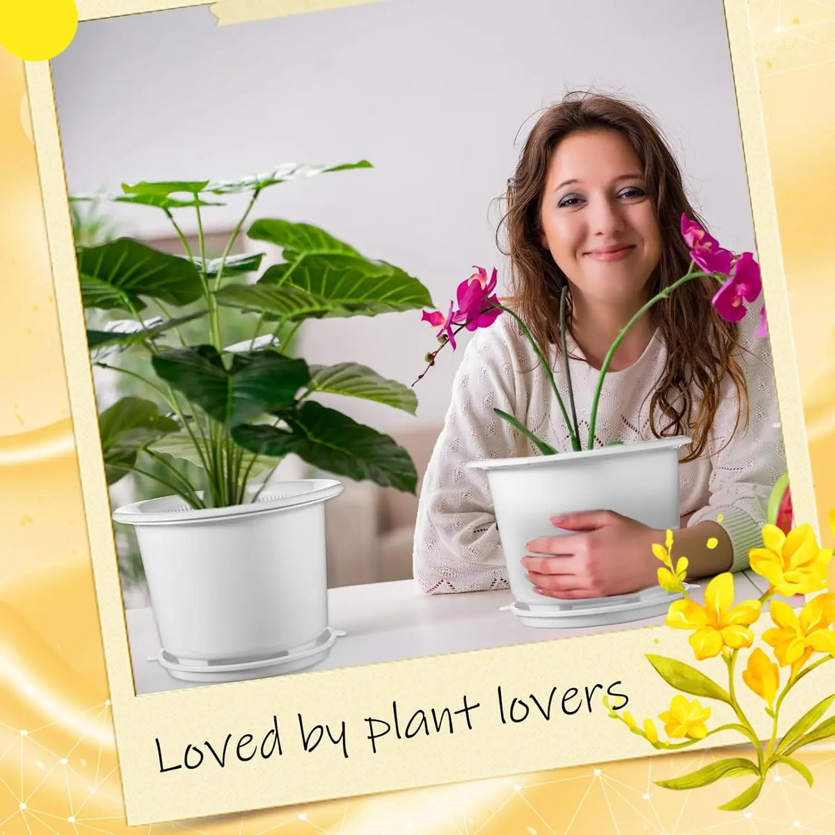 pots fleurs plastique blanc moderne drainage racines intérieur élégant ventilation plantesextérieur