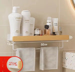 étagère murale bois blanc moderne rangement salle bain efficace anti humidité résistante corrosion minimaliste