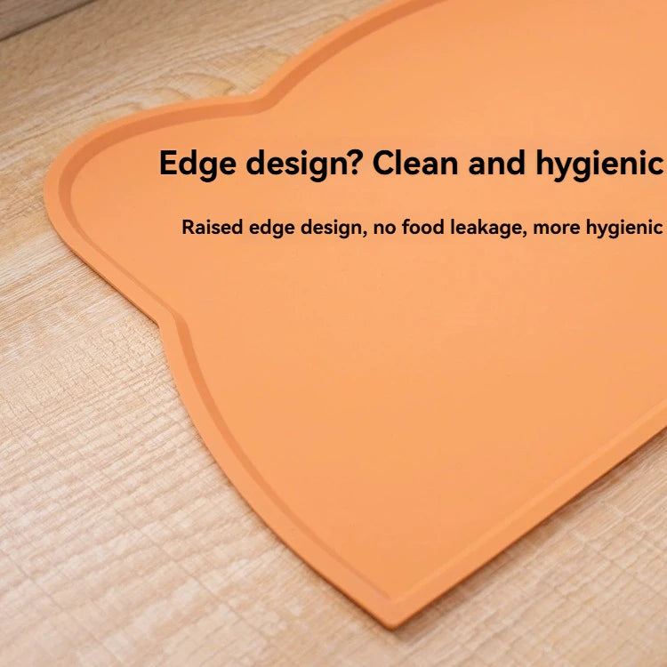 tapis alimentation animaux silicone antidérapant facile nettoyer résistant saleté protège fuite bord relevé moderne