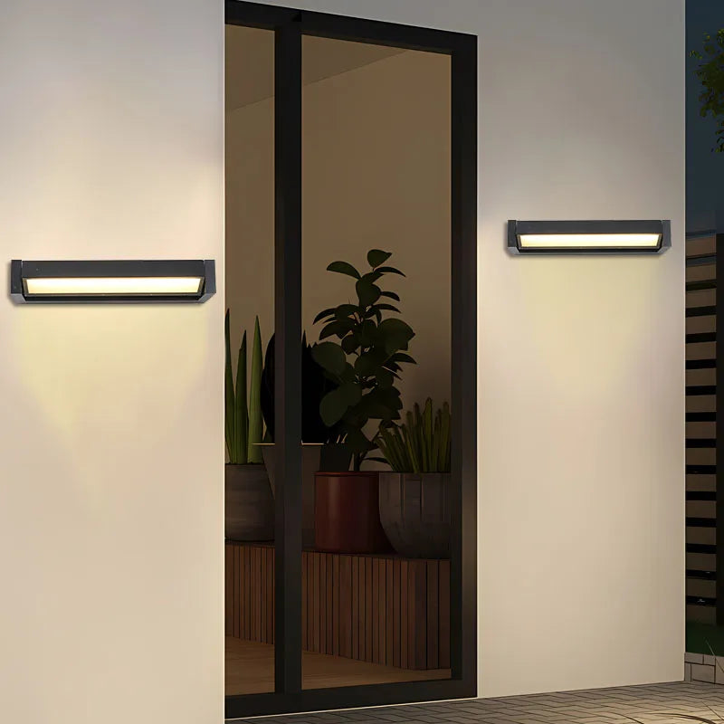 éclairage led moderne extérieur mural noir jaune 12w 18w 30w certifié ul rohs fcc