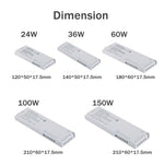 driver led alimentation 12v 24v 100w 150w câble clips moderne blanc opacité