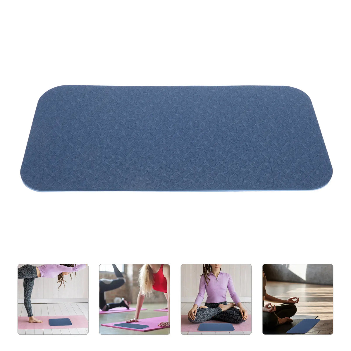 tapis yoga bleu marine rose clair antidérapant doux moderne épais fitness pilates travaux