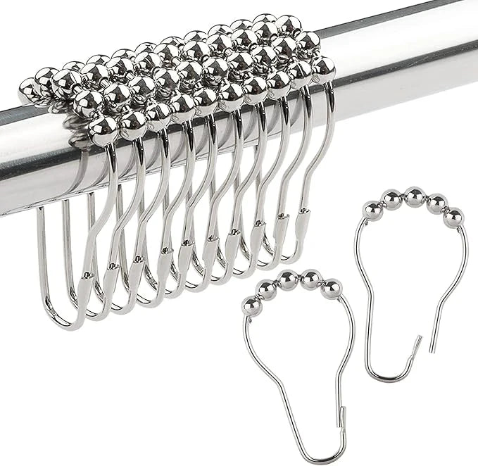 boucles rideau or noir blanc moderne adhésif set accessoire métal 12pcs visible track