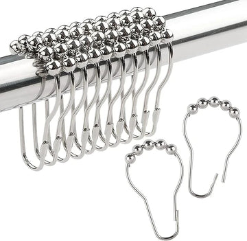 boucles rideau or noir blanc moderne adhésif set accessoire métal 12pcs visible track