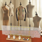 support couture bois rack outils bobines aiguilles règle artisanale multifonctionnelle pratique