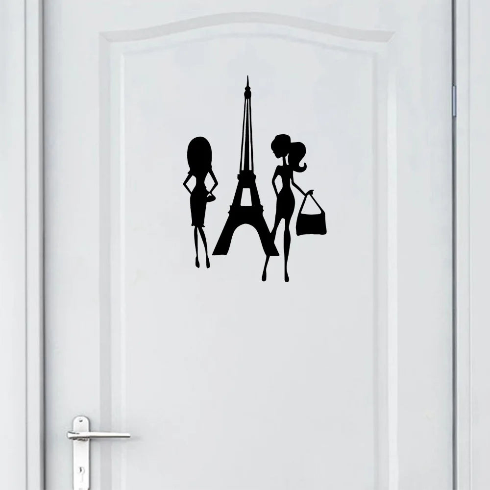 Décoration intérieure sticker porte WC moderne