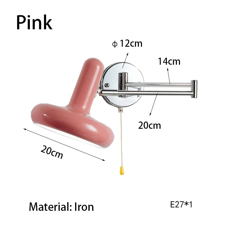 lampe murale articulée crème moderne ampoule E27 réglable hauteur bas led