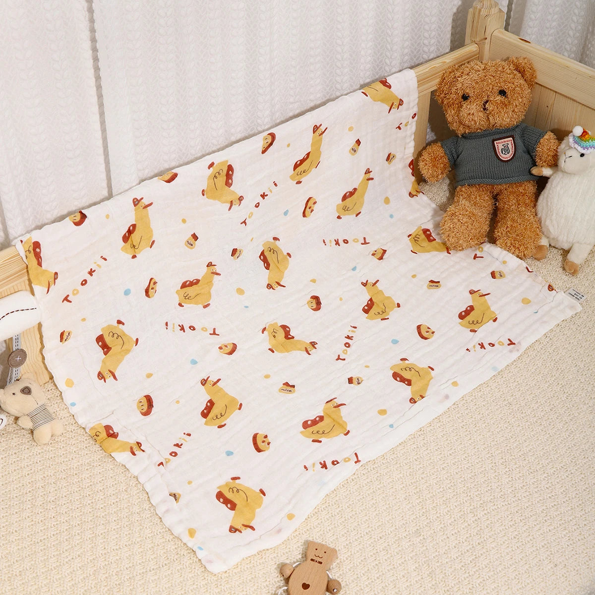 couverture bébé coton géométrique unicorns rainbows fruits moderne four seasons