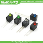 diodes led noires vertes rouges brillantes pack 10 pieces led électroluminescentes