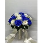 Bouquet de mariée artificiel champagne blanc fait main