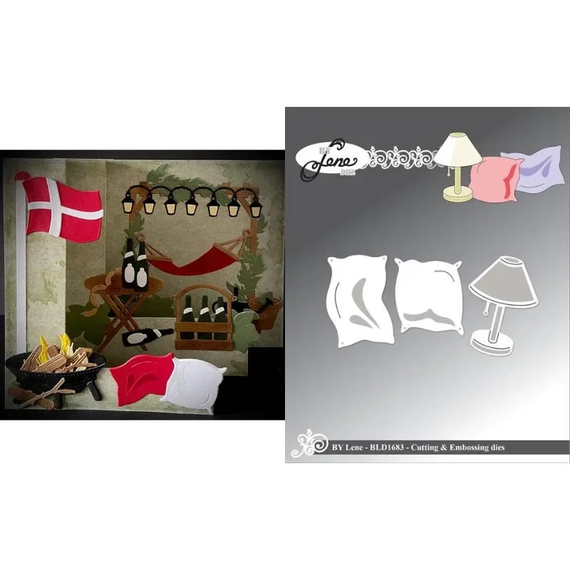 découpe papier scrapbooking fleurs bancs table chaises lanterne arbres pommes oiseaux arches végétales motifs