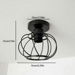 lampe moderne industrielle noir doré cage métallique éclairage entrée couloir cuisine