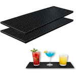 tapis caoutchouc noir texturé bord arrondi antidérapant vaisselle bar restaurant utilitaire