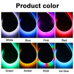Bande LED 60cm couleur rouge pour décoration voiture