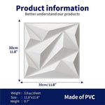 panneaux decoratifs 3d blanc geometrique moderne adhesif 30cm 30cm intérieur decoration
