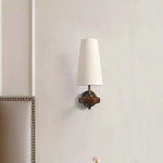 lampe murale led moderne bois marron abatjour texturé vintage chambre salon