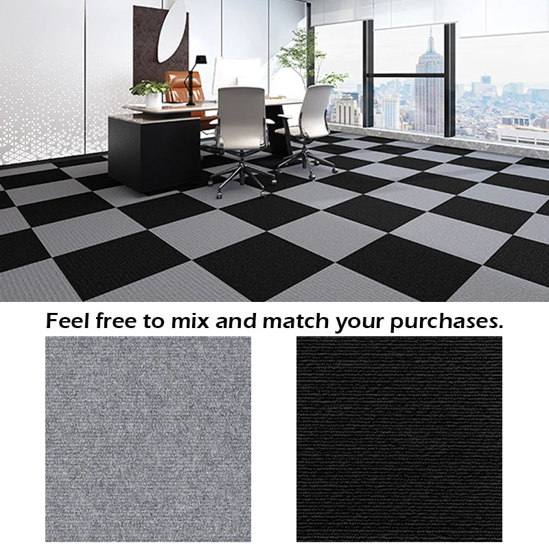 tapis auto adhésifs carreaux géométriques gris noir marron beige moderne 30x30cm